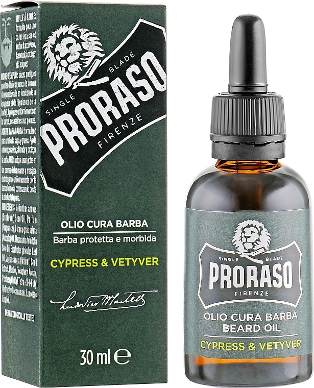 Set - Proraso Cypress & Vetyver Beard Kit (balm/100ml + shmp/200ml + oil/30ml) — photo N9