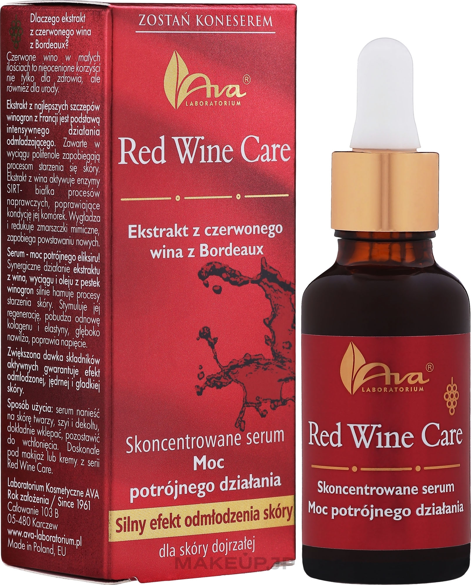 Mature Skin Serum - AVA Laboratorium Red Wine Care Concentrated Serum — photo 30 ml