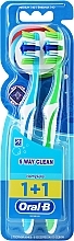 5 Way Clean Toothbrush Set, 40 medium, blue + green - Oral-B Complete 5 Way Clean — photo N1