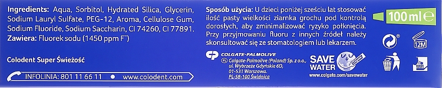 Toothpaste "Super Fresh" - Colodent Super Świeżość — photo N13