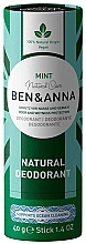 Mint Soda Deodorant (cardboard) - Ben & Anna Natural Care Mint Deodorant Paper Tube — photo N1