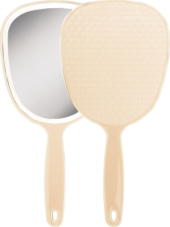 Mirror with Handle 28x13 cm, beige - Titania — photo N1