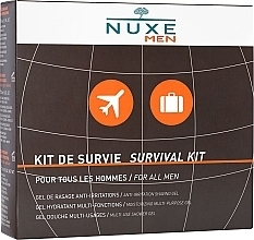 Fragrances, Perfumes, Cosmetics Travel Set - Nuxe Men Survival Kit (shav/gel/35ml + sh/gel/30ml + gel/15ml)