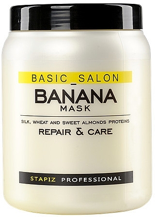 Damaged Hair Mask - Stapiz Basic Salon Banana Mask — photo N1