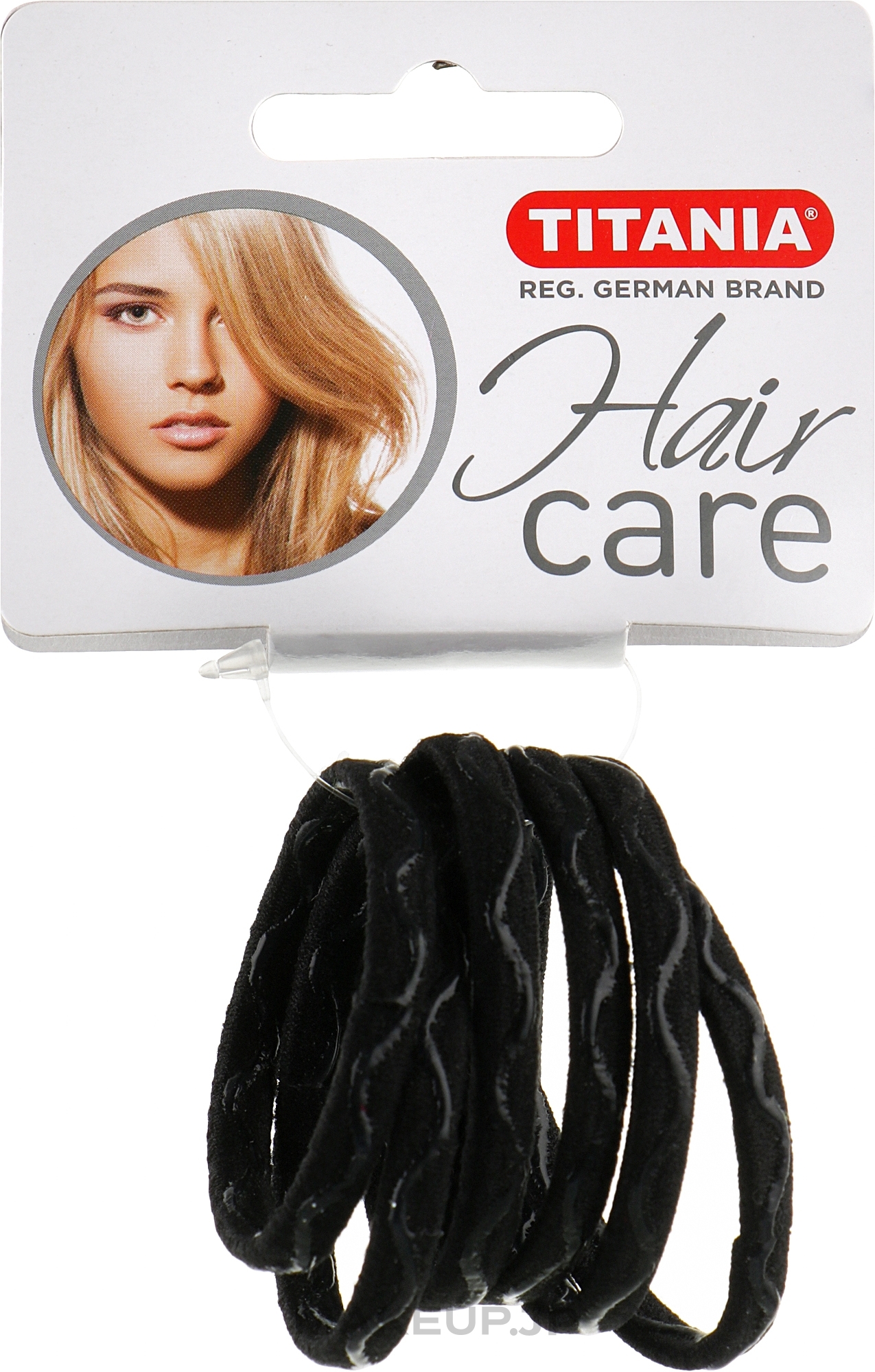 Anti Ziep Hair Tie, nylon, 6 pcs, black - Titania — photo 6 szt.
