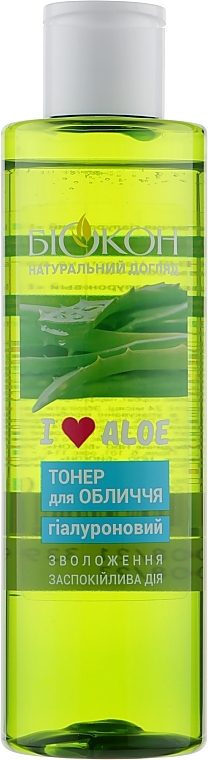 Hyaluronic Face Toner 'I Love Aloe' - Biokon — photo N5