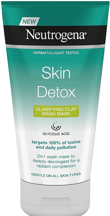 Face Mask - Neutrogena Skin Detox Clarifying Clay Wash Mask — photo N1