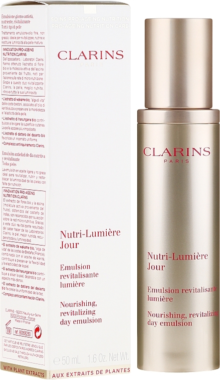 Face Emulsion - Clarins Nutri-Lumière Nuit Nourishing Rejuvenating Day Emulsion — photo N1