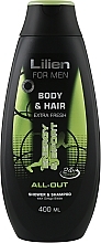 Fragrances, Perfumes, Cosmetics Men Shampoo & Shower Gel 'All-Out' - Lilien For Men Body & Hair All-Out Shower & Shampoo