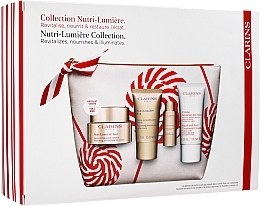 Set - Clarins Nutri-Lumiere Christmas Set (f/cr/50ml + f/cr/15ml + f/lot/10ml + h/cr/30ml + bag) — photo N1