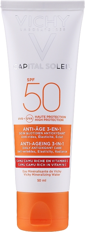 Facial Sun Cream - Vichy Ideal Soleil Anti-Agening Care SPF50 — photo N3