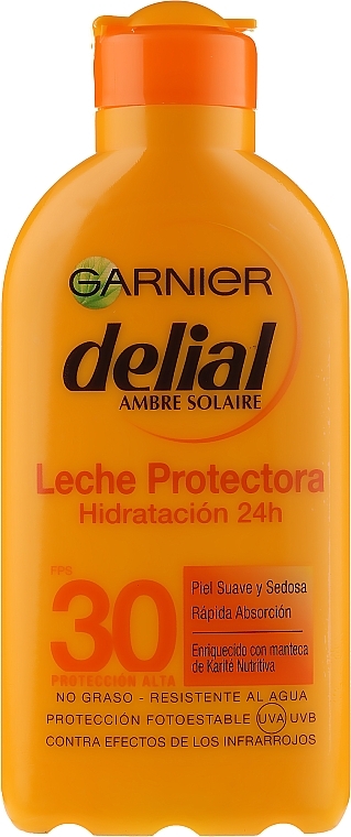 Sunscreen Milk - Garnier Ambre Solaire Delial Protective Moisturizing Milk SPF30 — photo N1