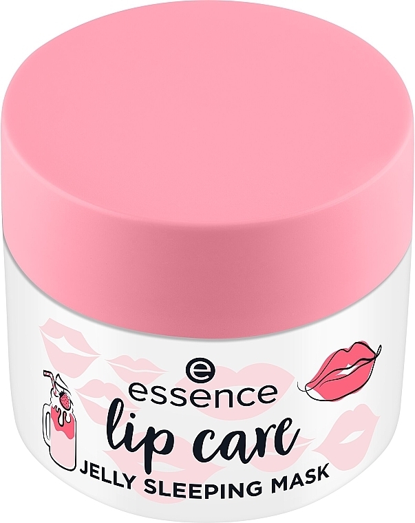 Night Lip Mask 'Strawberry Milk Cocktail' - Essence Lip Care Stewberry Milkshake Jelly Sleeping Mask — photo N1