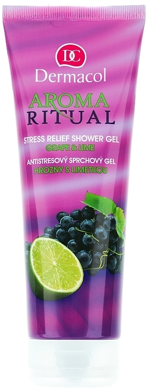 Anti-Stress Shower Gel "Grape and Lime" - Dermacol Body Aroma Ritual Stress Relief Shower Gel Grap & Lime — photo N1