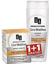 Fragrances, Perfumes, Cosmetics Set - AA Technologia Wieku Cera Wrazliwa (micel/water/200ml + cr/50ml)