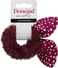 Fragrances, Perfumes, Cosmetics Hair Tie FA-5678+1, burgundy with ears - Donegal