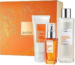 Fragrances, Perfumes, Cosmetics Set - Avon Anew Skin Saviours Gift Set (Peeling/75ml + Serum/30ml + Tonic/200ml)