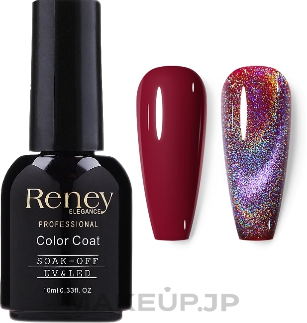 Gel Polish - Reney Cosmetics Elegance Professional Color Coat Soak-off UV & LED — photo Holographic Cateye