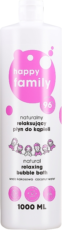 Natural Relaxing Bubble Bath with Coconut Water - 4Organic Happy Family Natural Relaxing Bubble Bath — photo N1