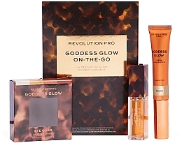 Fragrances, Perfumes, Cosmetics Revolution Pro Goddess Glow On-The-Go (eye/sh/0.8g*4 + hightlighter/15ml + lip/oil/8ml) - Set