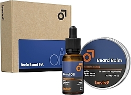 Fragrances, Perfumes, Cosmetics Set - Beviro Basic Beard Set Honkatonk Vanilla (balm/50ml + oil/30ml)