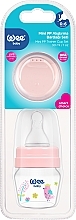 GIFT! Set: Mini Bottle + Drink Trainer Cup, 30 ml, pink - WeeBaby — photo N1