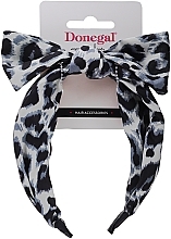 Hair Hoop FA-5644, leopard with bow - Donegal — photo N2