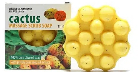Massage soap-scrub with prickly pear seed oil - Olive Spa Cactus Massage Scrub Soap — photo N1