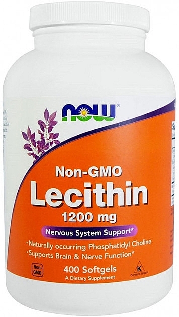 Lecithin Dietary Supplement, 400 capsule, 1200mg - Now Foods — photo N2