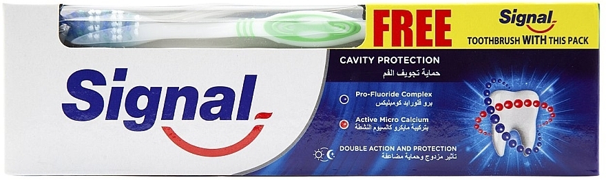 Toothpaste with Toothbrush - Signal Cavity Protection Toothpaste (Toothpaste/100ml + t/brush) — photo N1