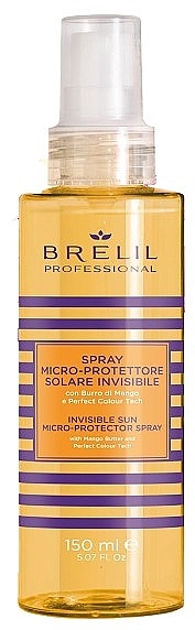 Mango Butter Invisible Sunscreen Hair Spray - Brelil Invisibile Sun Micro-protector Spray — photo N1