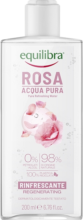 Facial Tonic - Equilibra Rose Acqua Pura Pure Refreshing Water Regenerating — photo N1