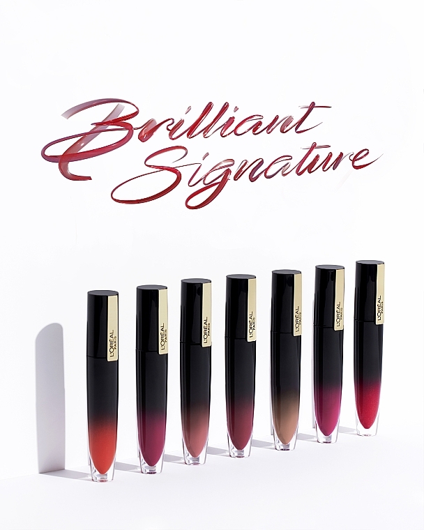 Long-Lasting Glossy Liquid Lip Tint - L'Oreal Paris Rouge Signature Brilliant — photo N8