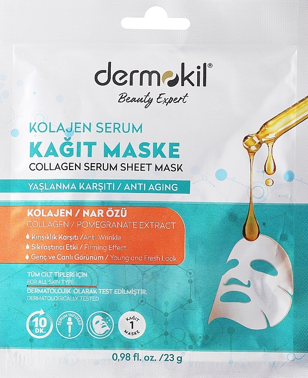 Collagen Serum Sheet Mask - Dermokil Clay & Collagen Serum Sheet Mask — photo N1