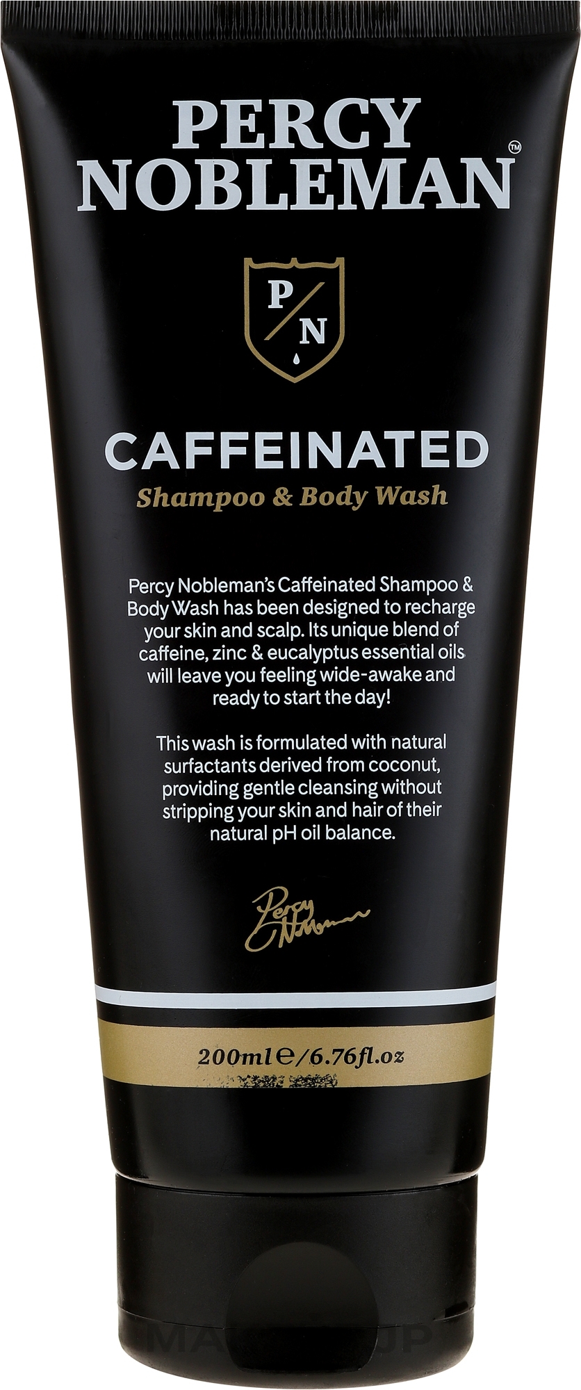 Men Caffeine Gel-Shampoo - Percy Nobleman Caffeine Shampoo & Body Wash — photo 200 ml