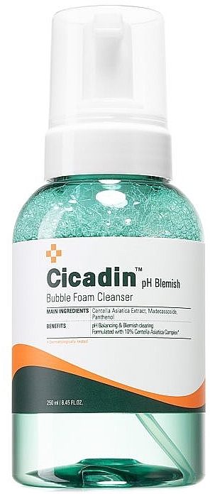 Centella Asiatica Cleansing Foam - Missha Cicadin pH Blemish Bubble Foam Cleanser — photo N1