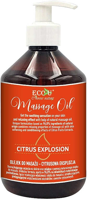 Citrus Explosion Massage Oil - Eco U Citrus Explosion Massage Oil — photo N1