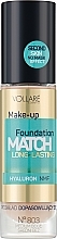 Fragrances, Perfumes, Cosmetics Hyaluronic Foundation - Vollare Cosmetics Make Up Foundation Match Long-Lasting