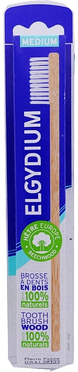 Wooden Toothbrush, medium - Elgydium Wood Medium Toothbrush — photo N1