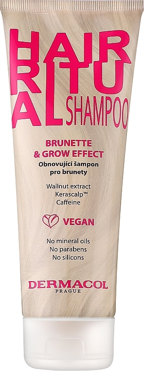 Brunette Shampoo - Dermacol Hair Ritual Brunette & Grow Shampoo — photo N1