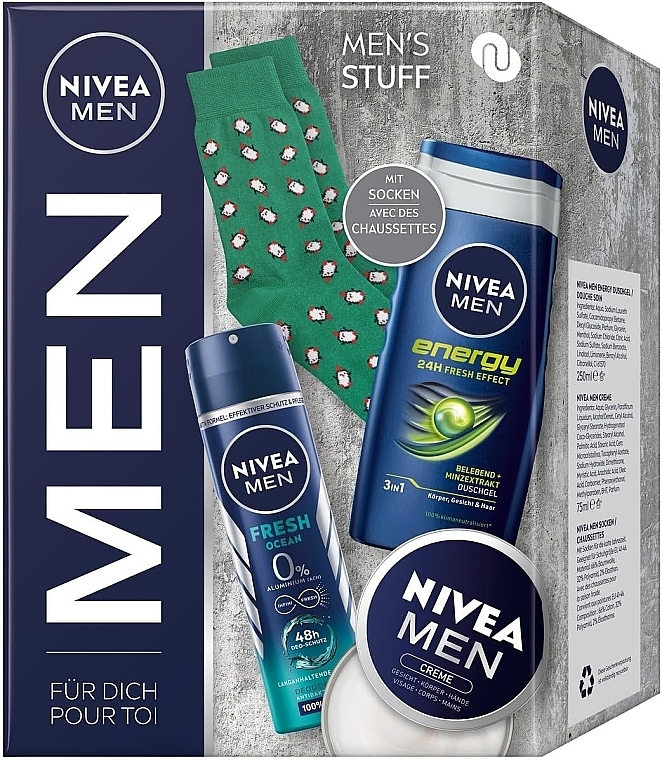 セット - MEN (sh/gel/250ml + deo/150ml + cr/75ml + socks) — photo N1