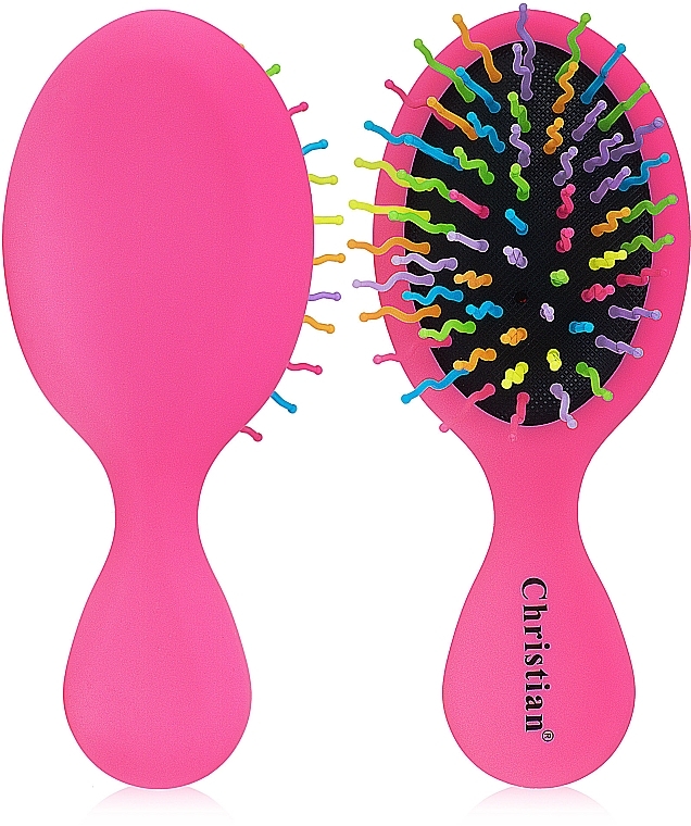 Hair Brush "Mini", CR-4235, pink - Christian — photo N1