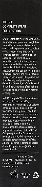 Foundation - Moira Complete Wear Foundation — photo N6