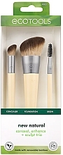 Makeup Brush Set - EcoTools Natural Conceal, Enhance, & Sculpt Trio — photo N2