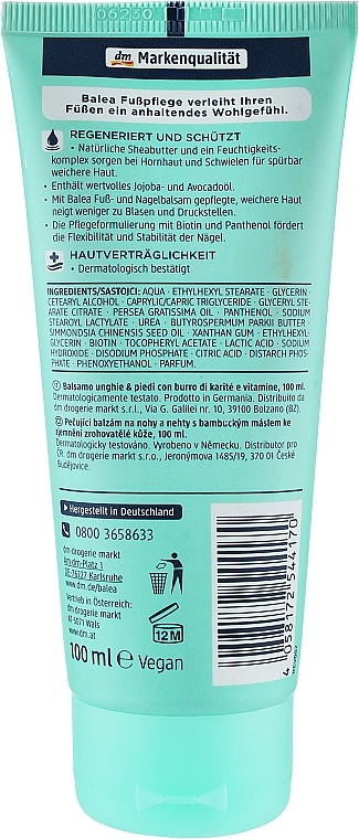 Foot & Nail Balm - Balea Foot Balm — photo N2