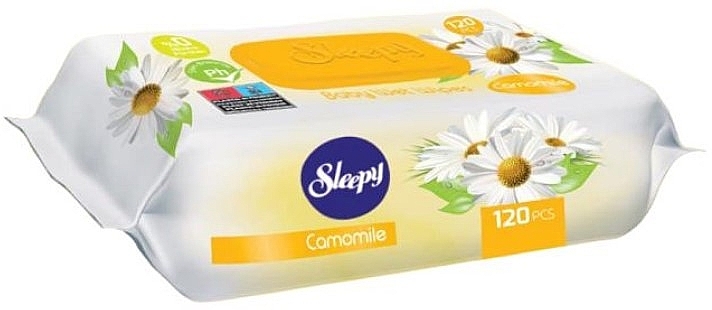 Chamomile Wet Wipes, 120 pcs - Sleepy Camomile Wet Wipes — photo N1