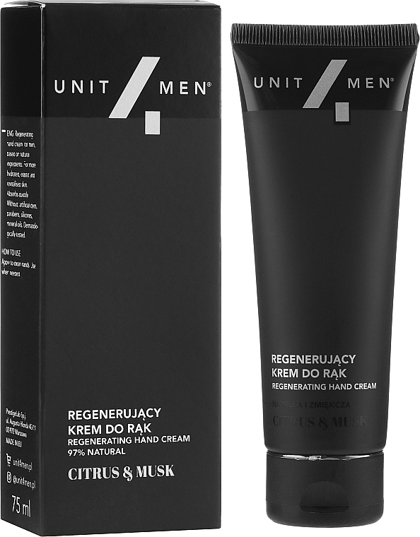 Revitalizing Hand Cream - Unit4Men Citrus&Musk Revitalizing Hand Cream — photo N1