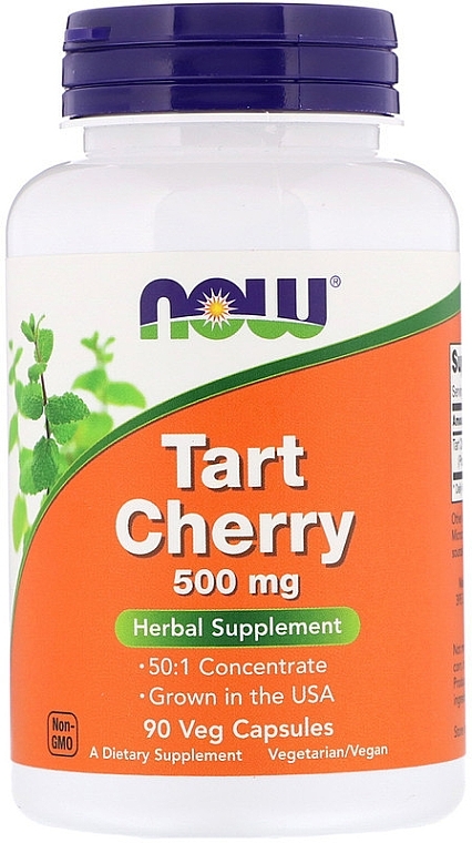 Tart Cherry Capsules - Now Foods Tart Cherry 500mg Veg Capsules — photo N1