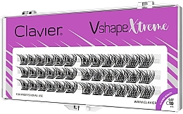 Individual Lashes, C, 10 mm - Clavier V Shape Extreme — photo N1