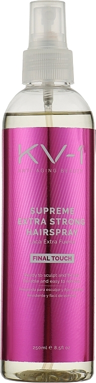 Extra-Strong Hold Hair Spray - KV-1 Final Touch Supreme Extra Strong Hairspray — photo N1